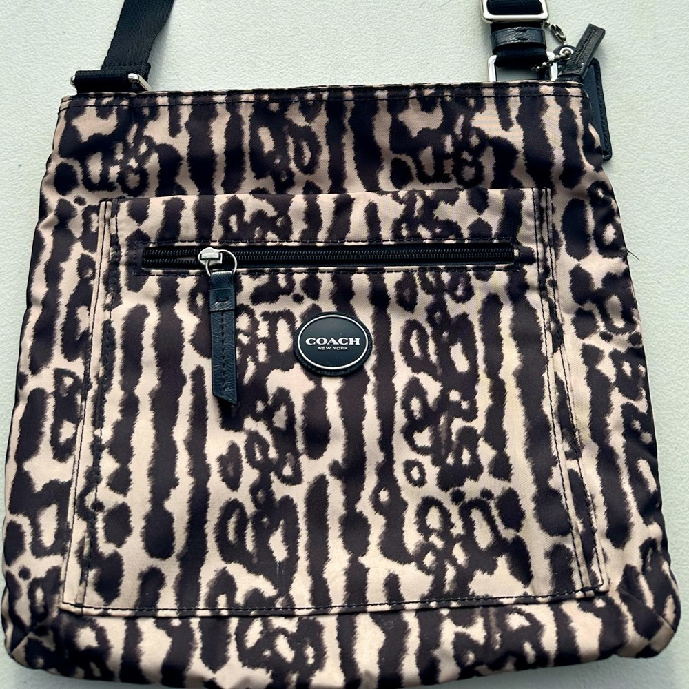 Coach cross body bag leopard